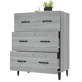 Dressoir 69,5x34x90 cm bewerkt hout grijs sonoma eikenkleurig - AllerleiShop