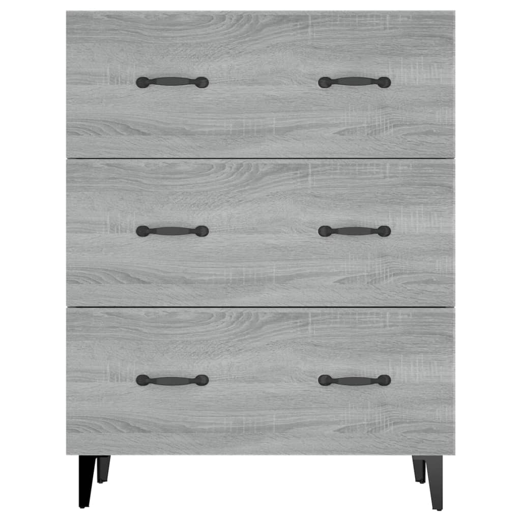 Dressoir 69,5x34x90 cm bewerkt hout grijs sonoma eikenkleurig - AllerleiShop