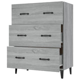 Dressoir 69,5x34x90 cm bewerkt hout grijs sonoma eikenkleurig - AllerleiShop