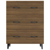 Dressoir 69,5x34x90 cm bewerkt hout bruin eikenkleur - AllerleiShop