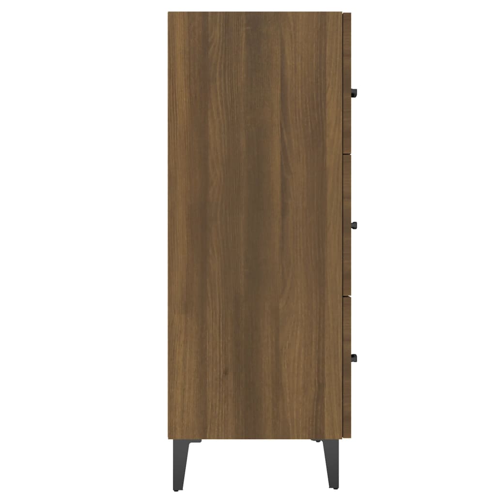 Dressoir 69,5x34x90 cm bewerkt hout bruin eikenkleur - AllerleiShop