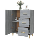 Dressoir 69,5x34x90 cm bewerkt hout grijs sonoma eikenkleurig - AllerleiShop