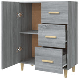 Dressoir 69,5x34x90 cm bewerkt hout grijs sonoma eikenkleurig - AllerleiShop