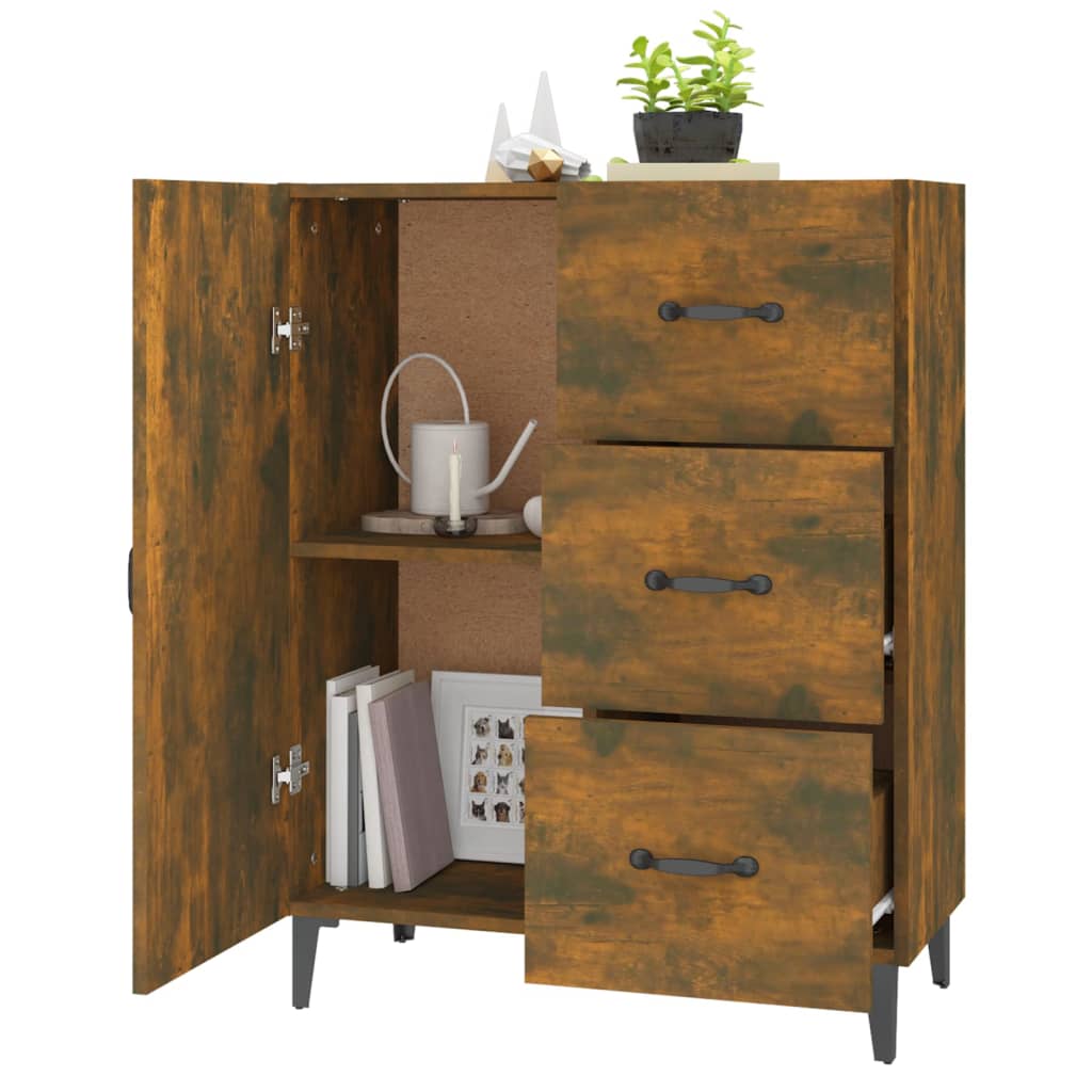 Dressoir 69,5x34x90 cm bewerkt hout gerookt eikenkleurig - AllerleiShop