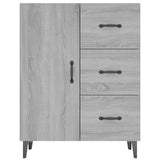 Dressoir 69,5x34x90 cm bewerkt hout grijs sonoma eikenkleurig - AllerleiShop