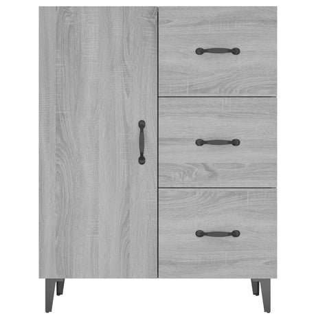 Dressoir 69,5x34x90 cm bewerkt hout grijs sonoma eikenkleurig - AllerleiShop