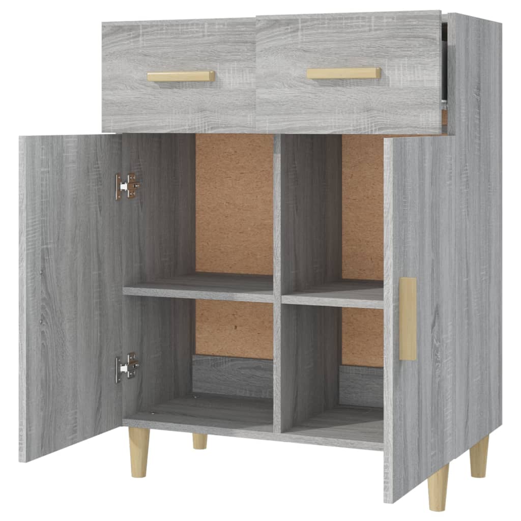 Dressoir 69,5x34x89 cm bewerkt hout grijs sonoma eikenkleurig - AllerleiShop