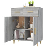 Dressoir 69,5x34x89 cm bewerkt hout grijs sonoma eikenkleurig - AllerleiShop