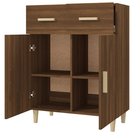 Dressoir 69,5x34x89 cm bewerkt hout bruin eikenkleur - AllerleiShop