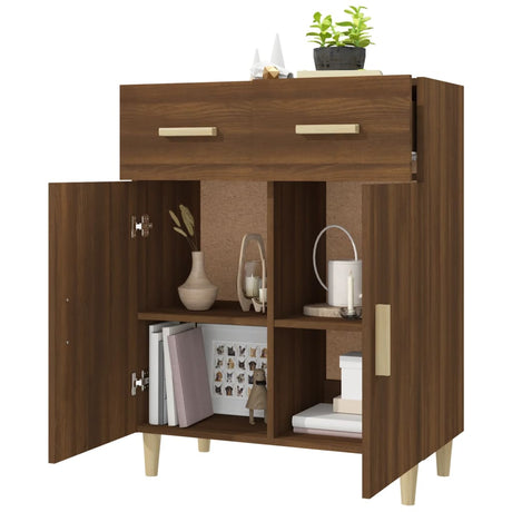 Dressoir 69,5x34x89 cm bewerkt hout bruin eikenkleur - AllerleiShop