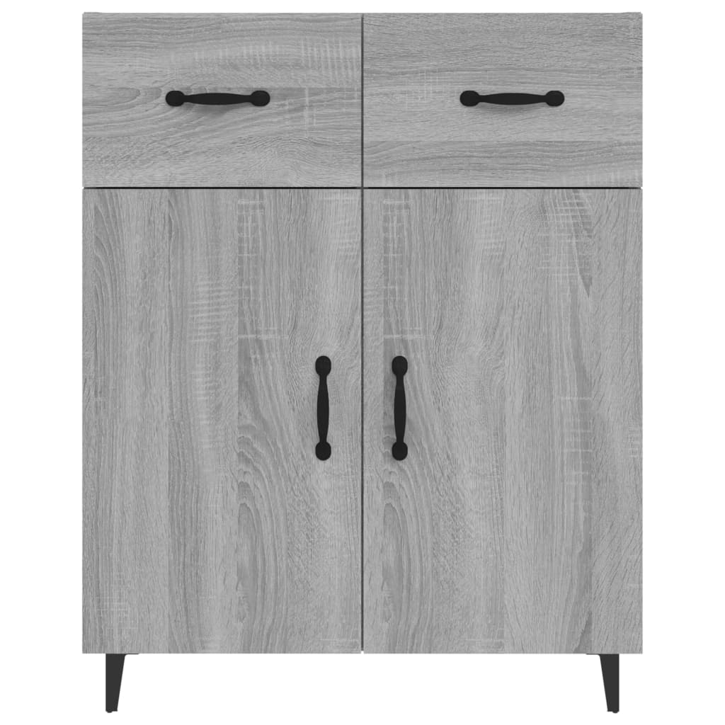 Dressoir 69,5x34x90 cm bewerkt hout grijs sonoma eikenkleurig - AllerleiShop