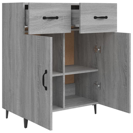 Dressoir 69,5x34x90 cm bewerkt hout grijs sonoma eikenkleurig - AllerleiShop