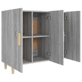 Dressoir 90x34x80 cm bewerkt hout grijs sonoma eikenkleurig - AllerleiShop