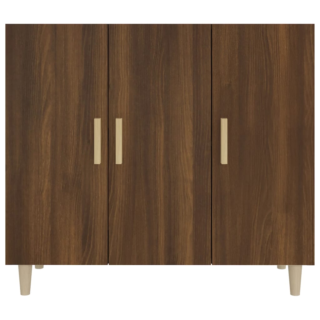 Dressoir 90x34x80 cm bewerkt hout bruin eikenkleur - AllerleiShop