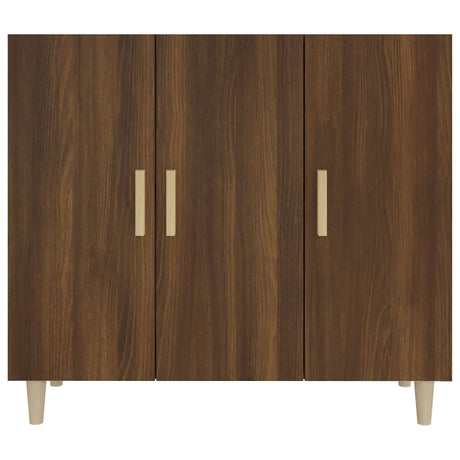 Dressoir 90x34x80 cm bewerkt hout bruin eikenkleur - AllerleiShop