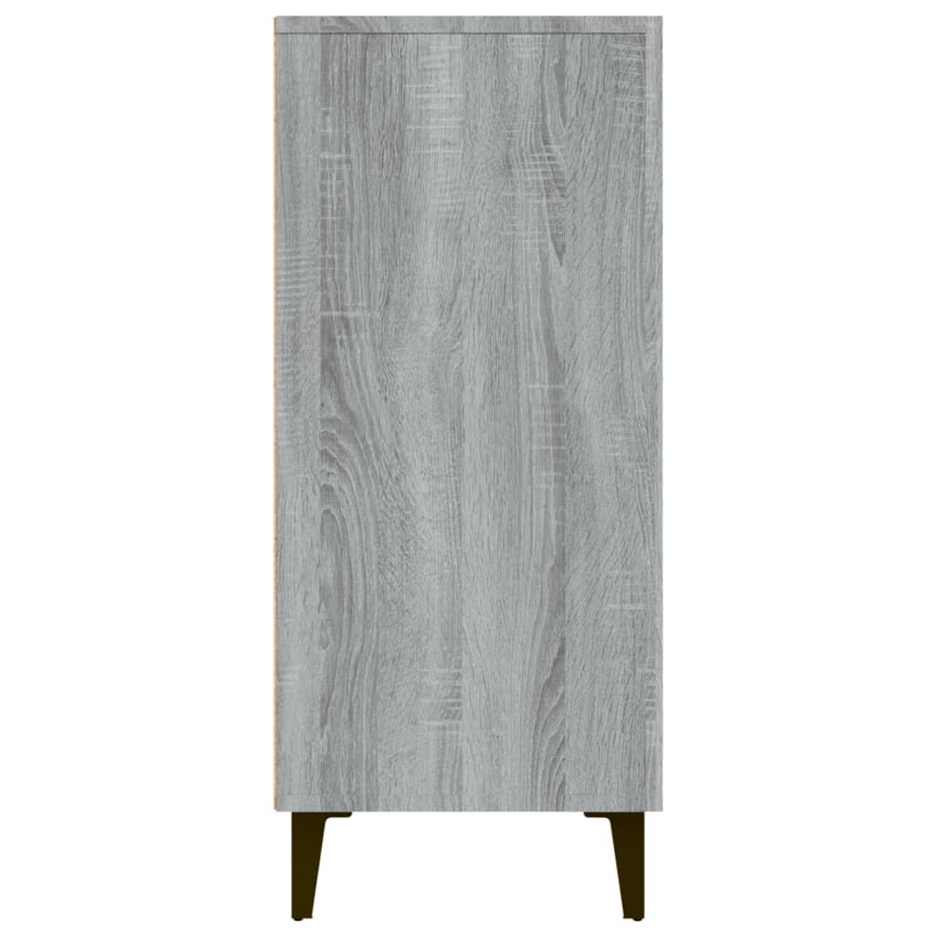 Dressoir 90x34x80 cm bewerkt hout grijs sonoma eikenkleurig - AllerleiShop