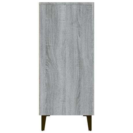 Dressoir 90x34x80 cm bewerkt hout grijs sonoma eikenkleurig - AllerleiShop