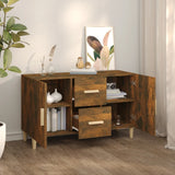 Dressoir 100x36x60 cm bewerkt hout gerookt eikenkleurig - AllerleiShop