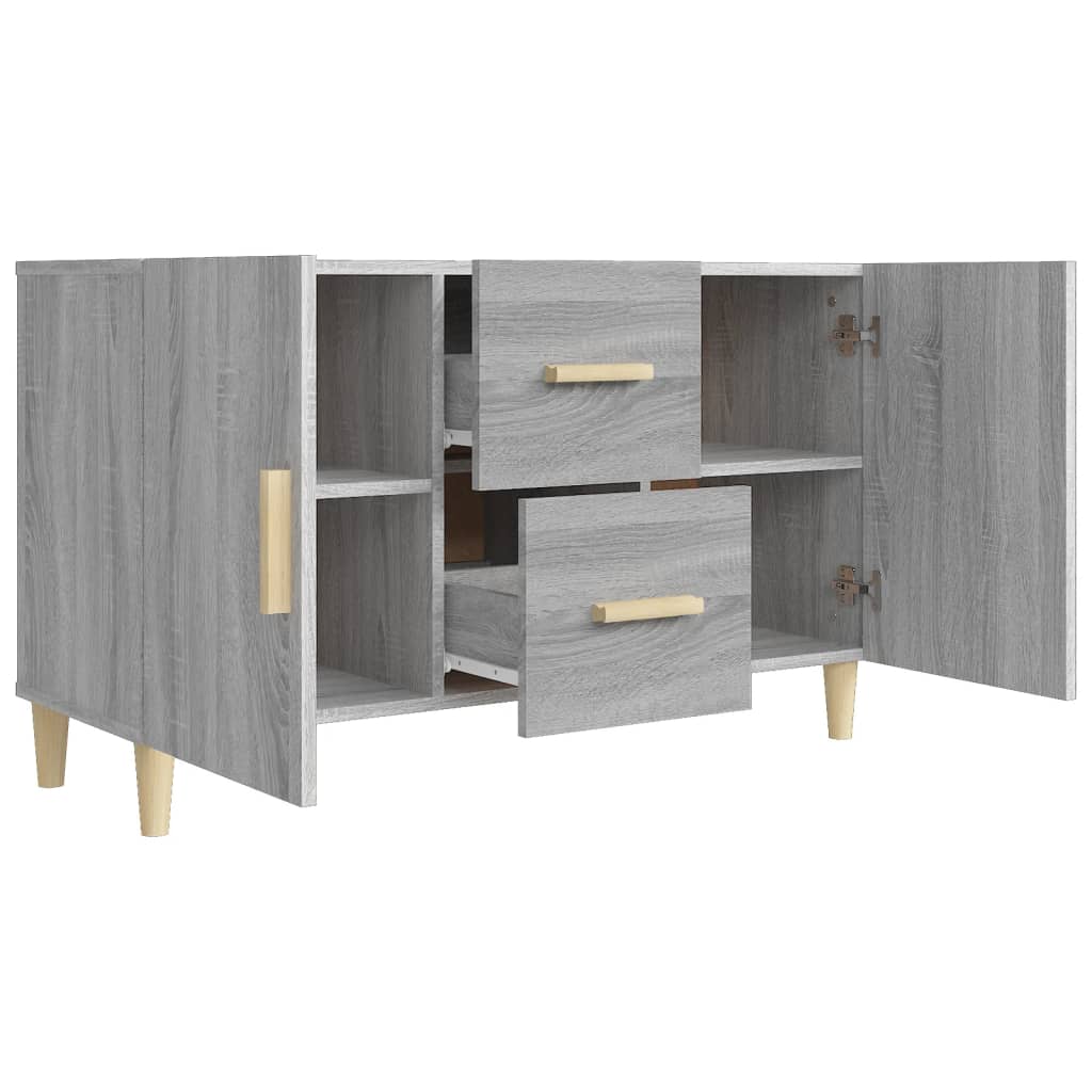 Dressoir 100x36x60 cm bewerkt hout grijs sonoma eikenkleurig - AllerleiShop