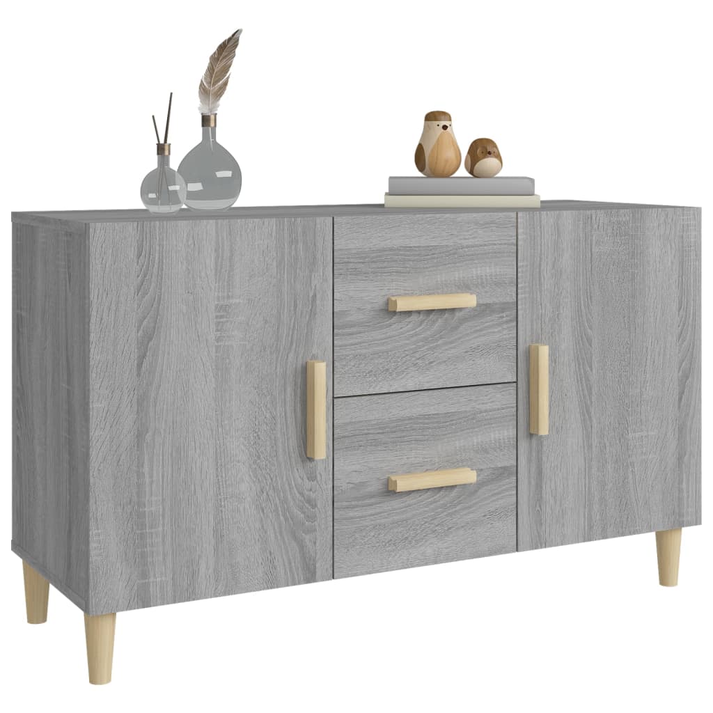 Dressoir 100x36x60 cm bewerkt hout grijs sonoma eikenkleurig - AllerleiShop