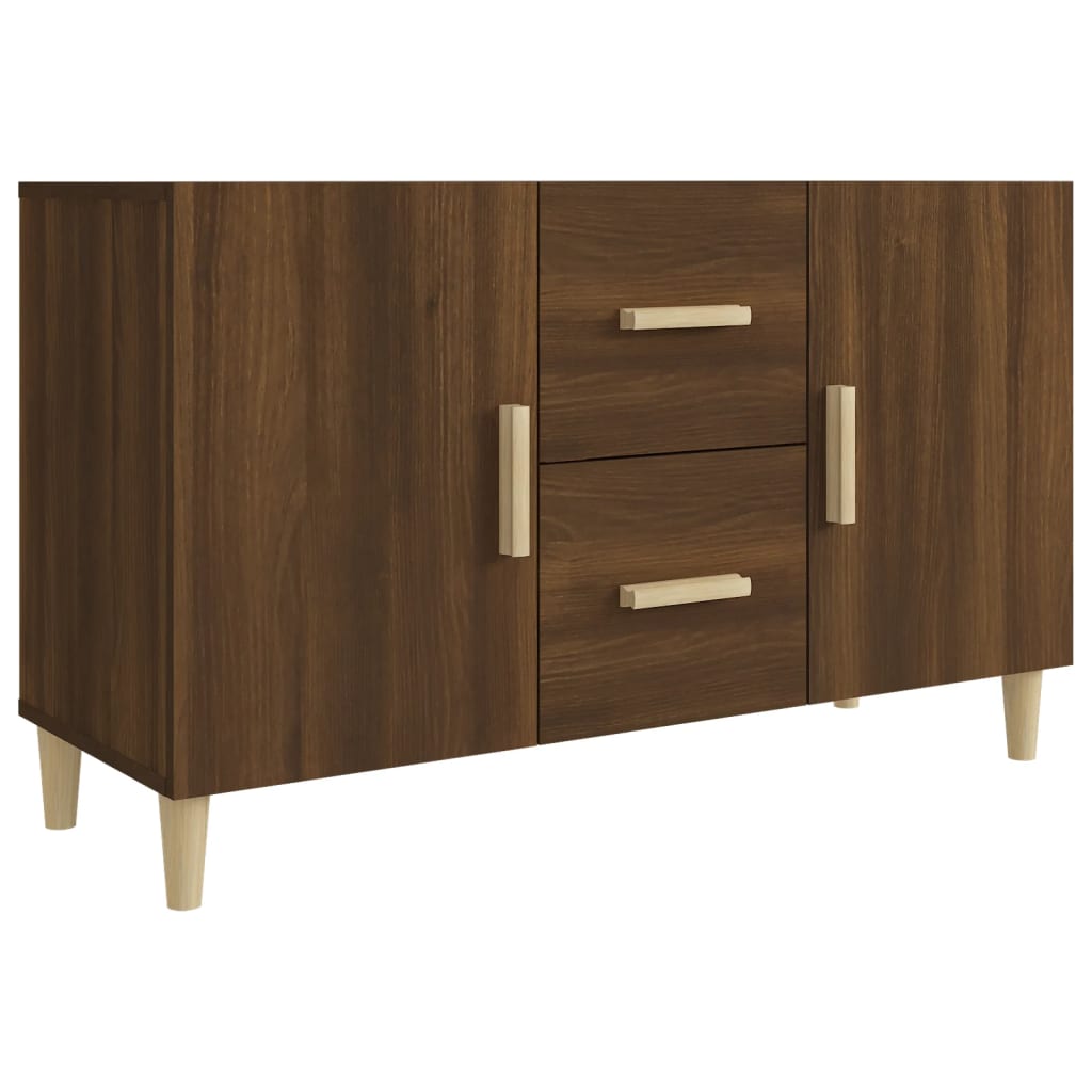 Dressoir 100x36x60 cm bewerkt hout bruin eikenkleur - AllerleiShop