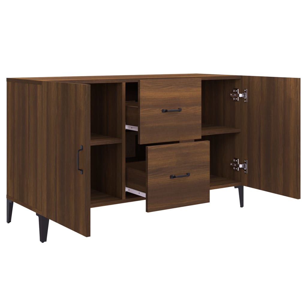 Dressoir 100x36x60 cm bewerkt hout bruin eikenkleur - AllerleiShop