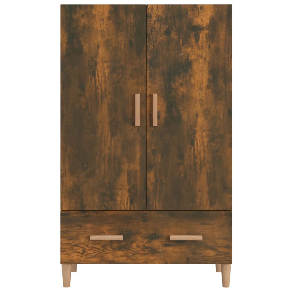 Hoge kast 70x31x115 cm bewerkt hout gerookt eikenkleurig - AllerleiShop