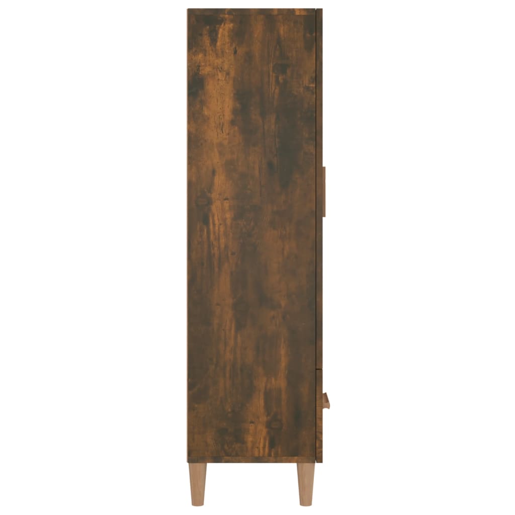 Hoge kast 70x31x115 cm bewerkt hout gerookt eikenkleurig - AllerleiShop