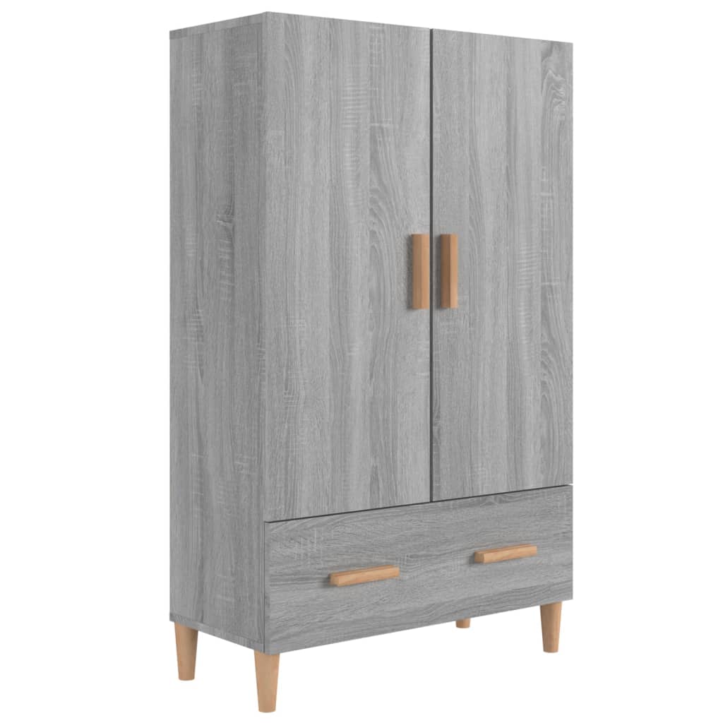 Hoge kast 70x31x115 cm bewerkt hout grijs sonoma eikenkleurig - AllerleiShop