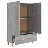 Hoge kast 70x31x115 cm bewerkt hout grijs sonoma eikenkleurig - AllerleiShop