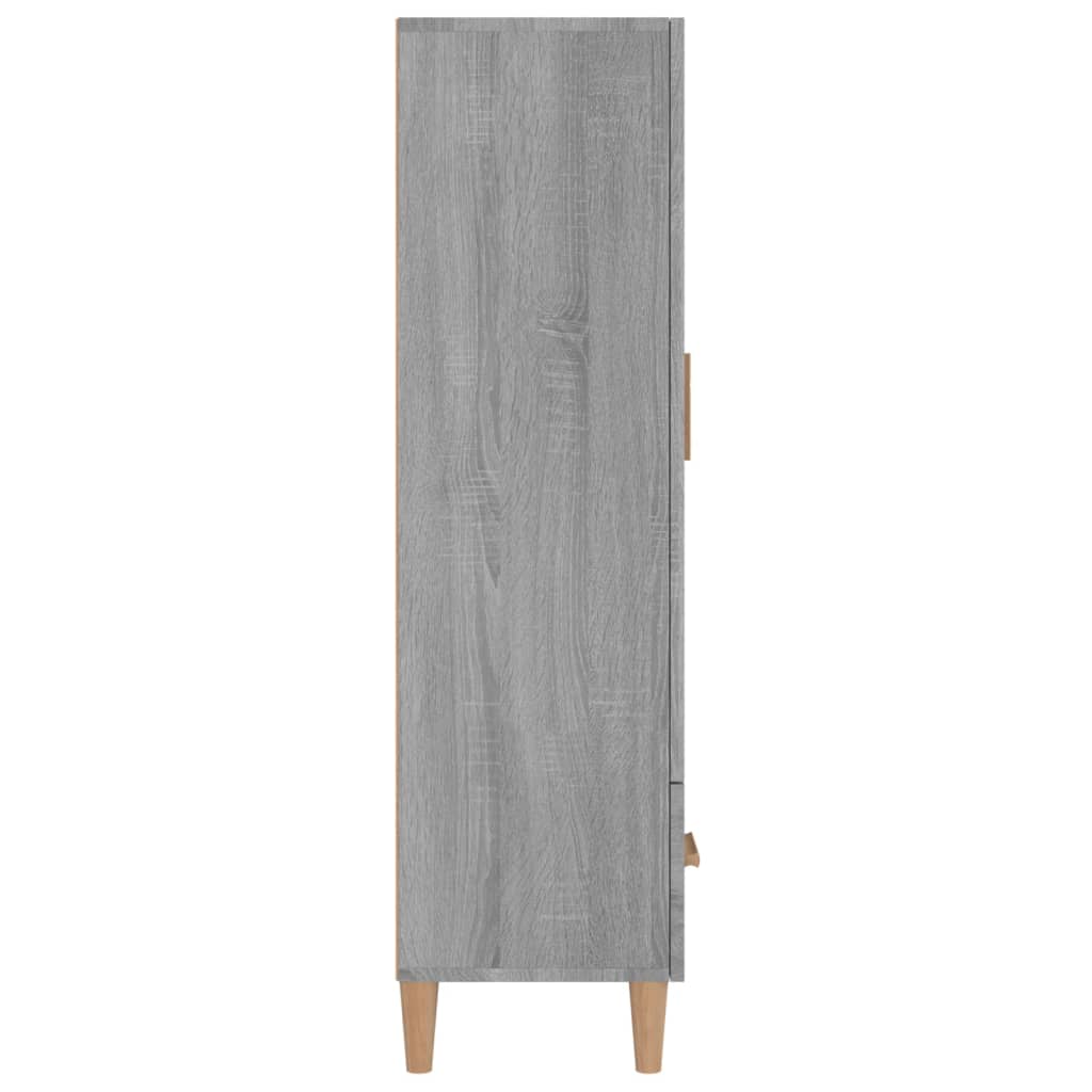 Hoge kast 70x31x115 cm bewerkt hout grijs sonoma eikenkleurig - AllerleiShop