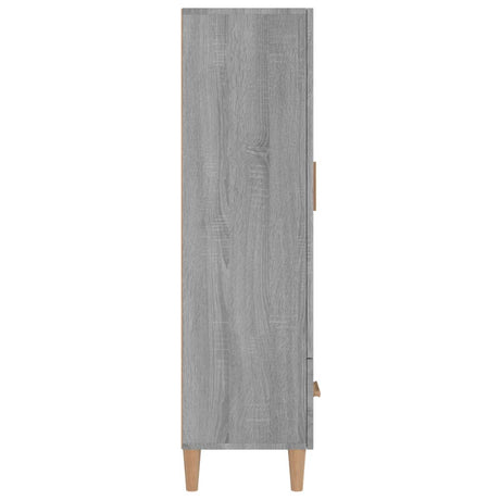 Hoge kast 70x31x115 cm bewerkt hout grijs sonoma eikenkleurig - AllerleiShop