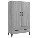 Hoge kast 70x31x115 cm bewerkt hout grijs sonoma eikenkleurig - AllerleiShop