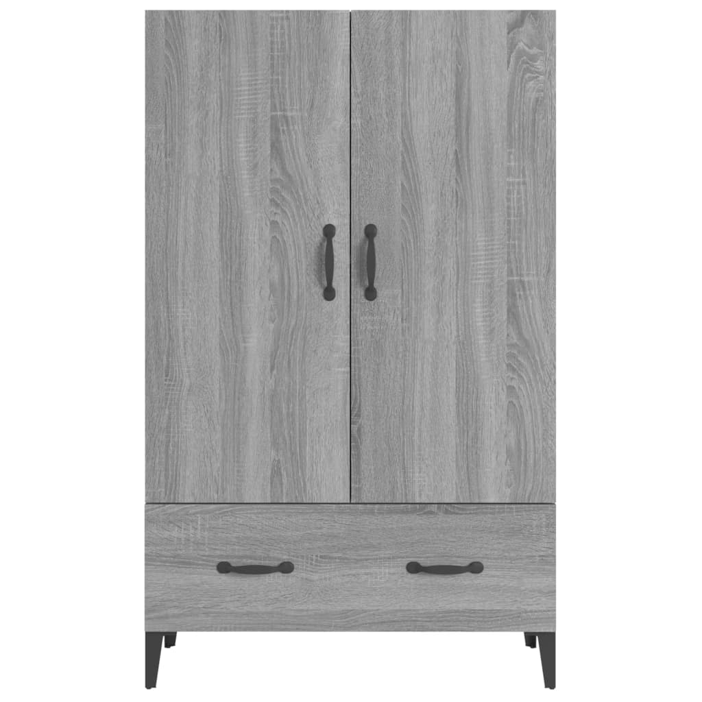 Hoge kast 70x31x115 cm bewerkt hout grijs sonoma eikenkleurig - AllerleiShop