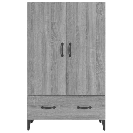 Hoge kast 70x31x115 cm bewerkt hout grijs sonoma eikenkleurig - AllerleiShop