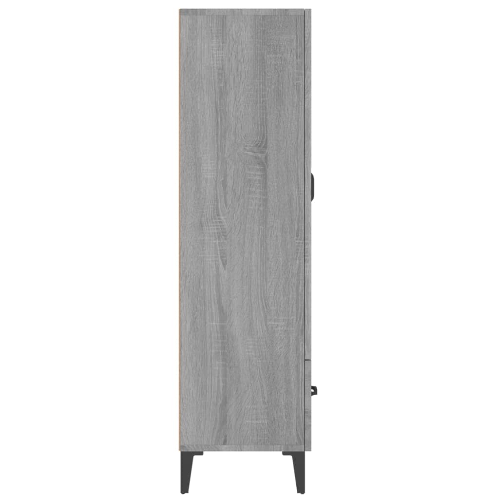 Hoge kast 70x31x115 cm bewerkt hout grijs sonoma eikenkleurig - AllerleiShop