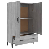 Hoge kast 70x31x115 cm bewerkt hout grijs sonoma eikenkleurig - AllerleiShop