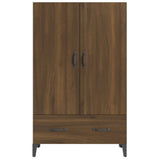 Hoge kast 70x31x115 cm bewerkt hout bruin eikenkleur - AllerleiShop