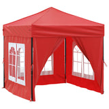 Partytent inklapbaar met zijwanden 2x2 m rood - AllerleiShop