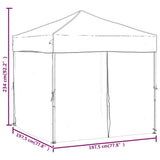 Partytent inklapbaar met zijwanden 2x2 m rood - AllerleiShop