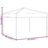 Partytent inklapbaar 3x3 m taupe