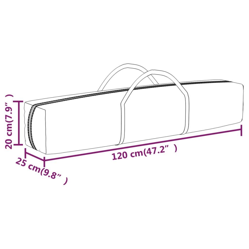 Partytent inklapbaar met zijwanden 3x3 m crèmekleurig