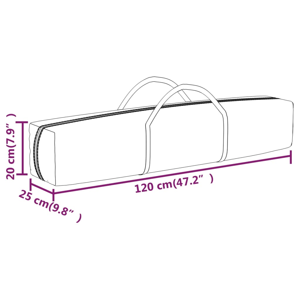 Partytent inklapbaar met zijwanden 3x3 m antracietkleurig