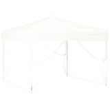 Partytent inklapbaar met zijwanden 3x3 m wit