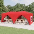 Partytent inklapbaar met zijwanden 3x6 m rood - AllerleiShop