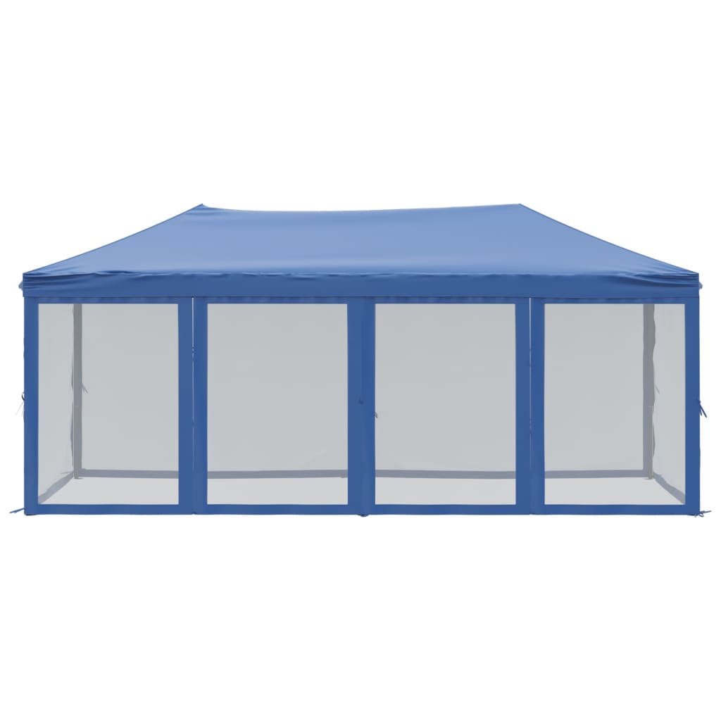 Partytent inklapbaar met zijwanden 3x6 m blauw - AllerleiShop