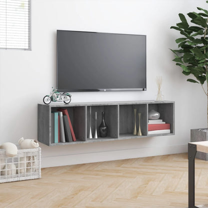 Boekenkast / tv-meubel 143x30x36 cm grijs sonoma eikenkleurig - AllerleiShop