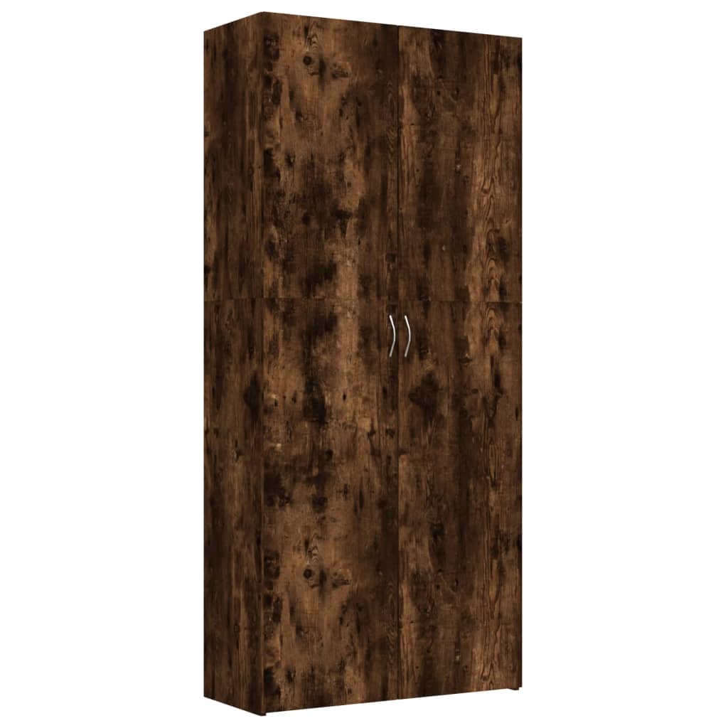 Schoenenkast 80x35,5x180 cm bewerkt hout gerookt eikenkleurig - AllerleiShop