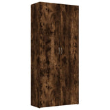 Schoenenkast 80x35,5x180 cm bewerkt hout gerookt eikenkleurig - AllerleiShop