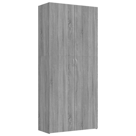 Schoenenkast 80x35,5x180 cm bewerkt hout grijs sonoma eiken - AllerleiShop